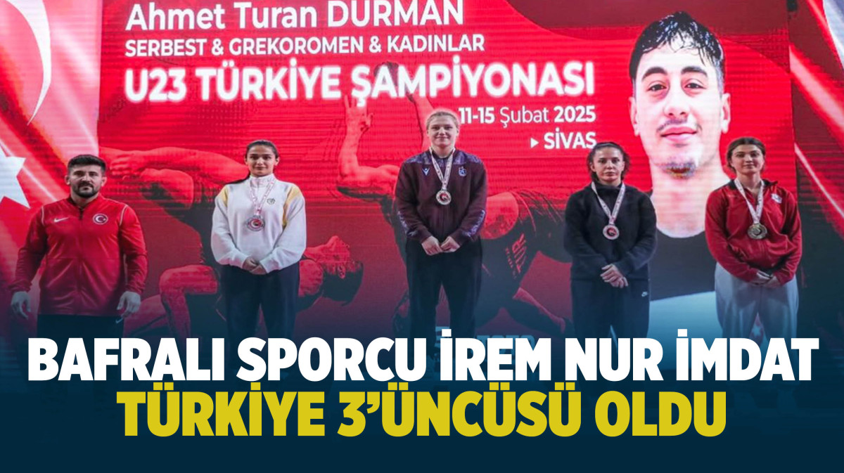 Bafralı Sporcu İrem Nur İmdat, Türkiye Üçüncüsü Oldu!